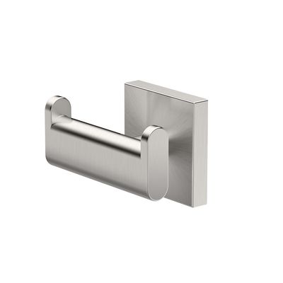 Gatco 4075A Elevate Double Robe Hook, Satin Nickel
