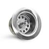 Highcraft 9773 Bar/Prep Sink 2 1/2 Junior Duo Stainless Steel Drain Assembly with Strainer Basket and Rubber Stopper view 1