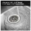 Highcraft 9773 Bar/Prep Sink 2 1/2 Junior Duo Stainless Steel Drain Assembly with Strainer Basket and Rubber Stopper view 4