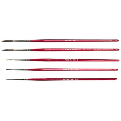 Andrew Mack DC Micro Mono Set of Five (5) Natural Hair Brushes Sizes 000-2