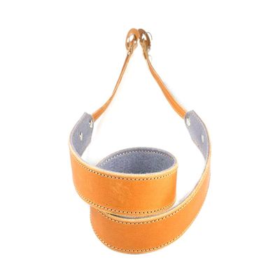 Camera strap with personalization made of Horween Leather with wool lining inside, O ring camera strap