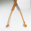 Camera strap with personalization made of Horween Leather with wool lining inside, O ring camera strap view 3