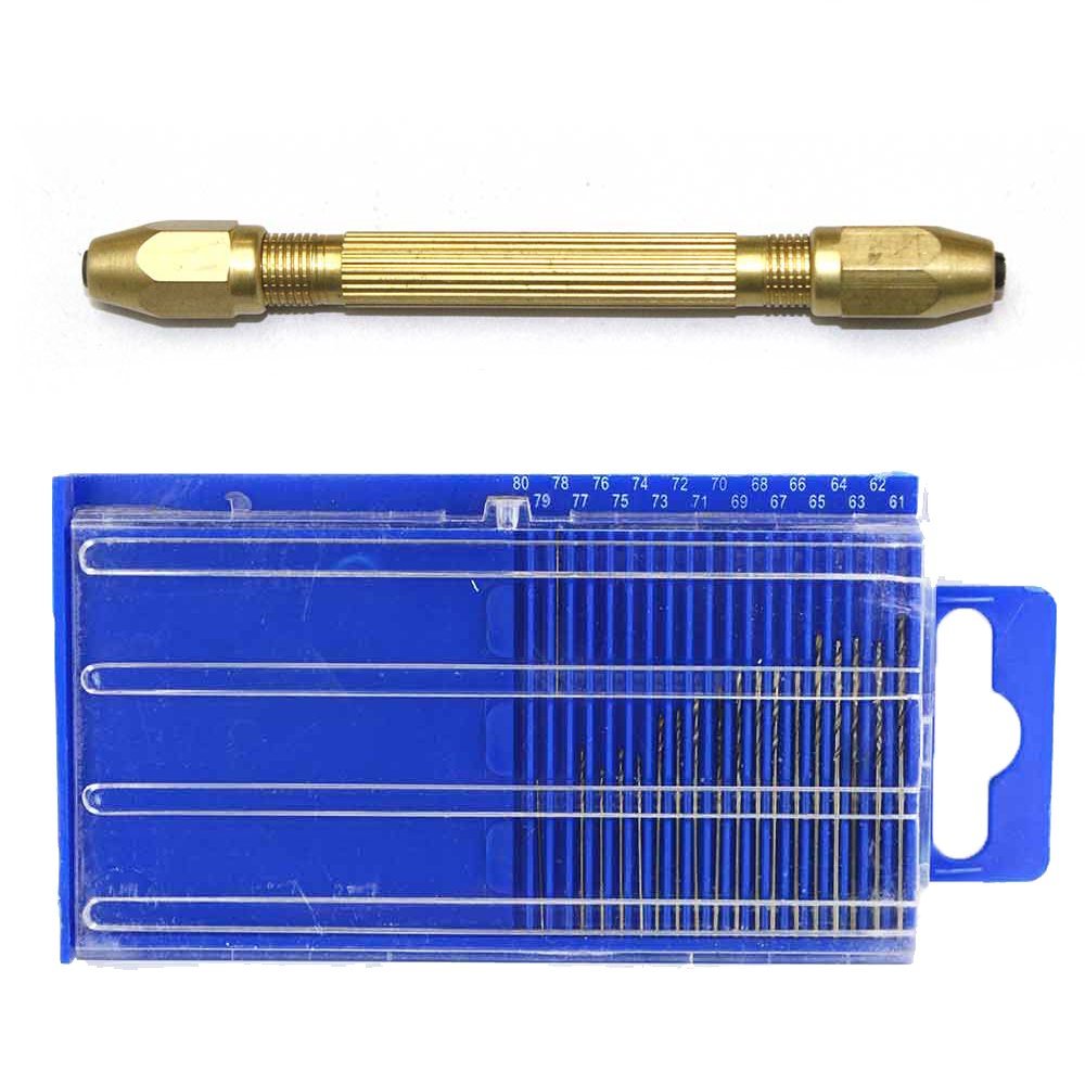 Big Horn 19226 - Mini Micro Drill Bit Set and Pin Vise Combo