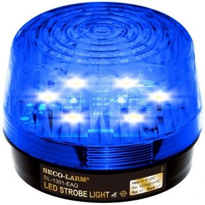 Seco-Larm SL-1301-EAQ/B Blue LED Strobe Light with 6 LEDs, Weather Resistant, 9-15 VDC