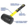 Big Horn 19300 32 oz Rubber Mallet with Fiberglass Handle view 2