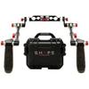 SHAPE Telescopic Handle with ARRI Rosettes, Includes Rod Block and Hard Case, Black and Red view 1