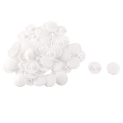 uxcell 60pcs 17mmx4.5mm Round Shaped Plastic Eccentric Wheel Caps Lids
