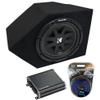 Compatible with 1993-2002 Chevy Camaro Coupe Passenger Side 10" Kicker Bundle Comp C10 Sub Box Enclosure & CXA400.1 view 1