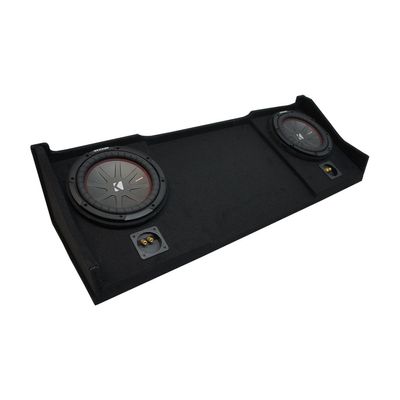 American Sound Connection Compatible with 1994-2001 Dodge Ram Ext Club Quad Truck Kicker CompR CWR10 Dual 10" Sub Box Enclosure - Final 2 Ohm