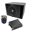 Harmony Audio Universal Car Stereo Rhino Coated Ported 15" Kicker Bundle Comp C15 Sub Box Enclosure & CXA800.1 Amp view 1