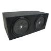 American Sound Connection 48CWR122 12Inch CompR 2Ohm Dual 500W RMS 1000W Peak Subwoofer and RF212H Dual 12" Sealed Rear Angle Sub Box Enclosure view 1