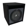 ASC SOLORND1X10V Universal Car Stereo Single Slot Vented Paintable Baffle 10" Sub Box and Kicker 43CWR104 Universal 400W RMS 4 Ohm 10" Subwoofer view 1