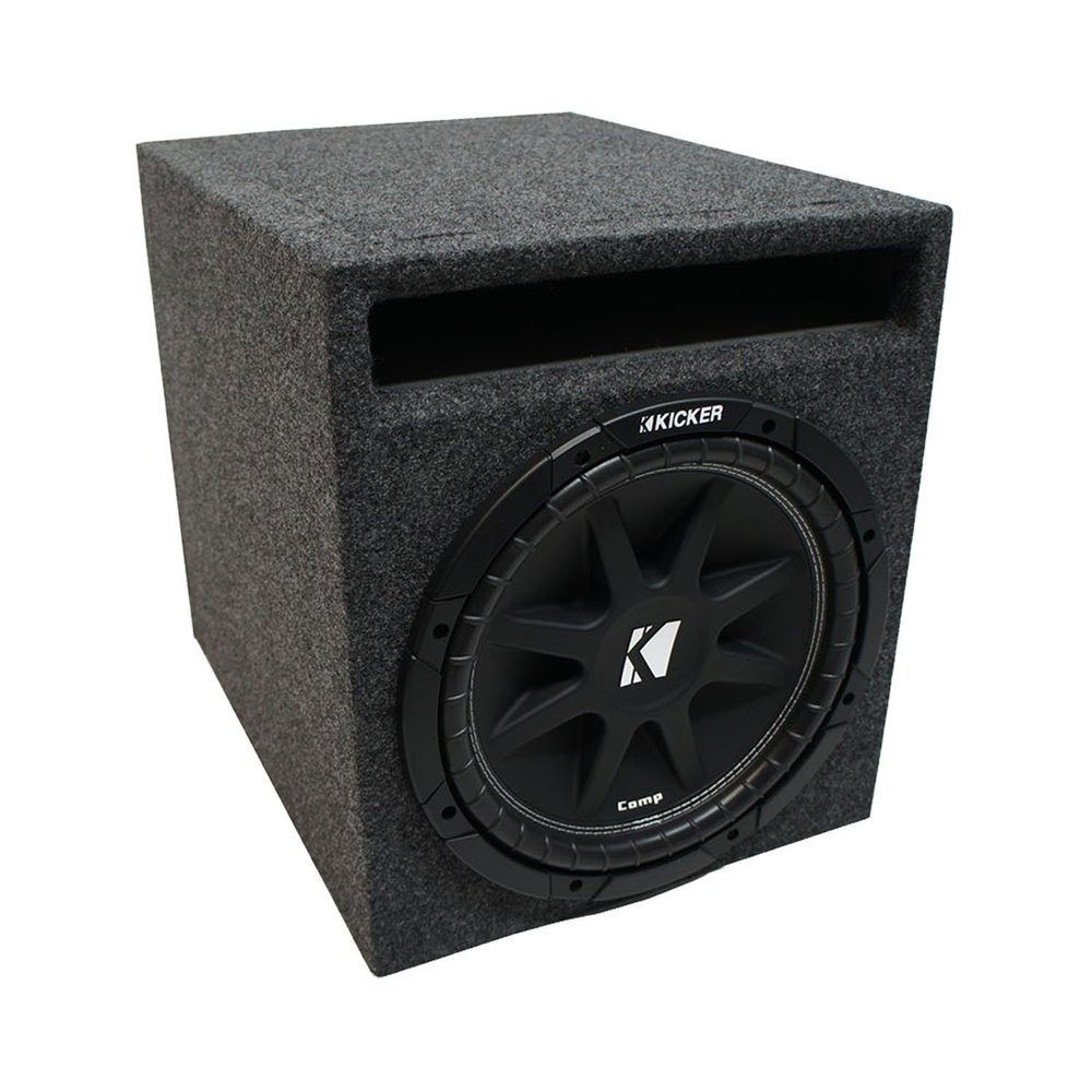 American Sound Connection 1X15VMBASS Car Audio Single 15" SPL Bass Subwoofer Labyrinth Vent Sub Box Stereo Enclosure and 43C154 15" Comp C15 Series Sub 300W RMS 4 Ohm SVC Car Subwoofer