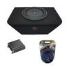 Harmony Audio Kicker Bundle Compatible with 2000-09 Honda S2000 CVT10 CompVT Single 10" Loaded Sub Box Enclosure with CXA400.1 Amplifier view 1