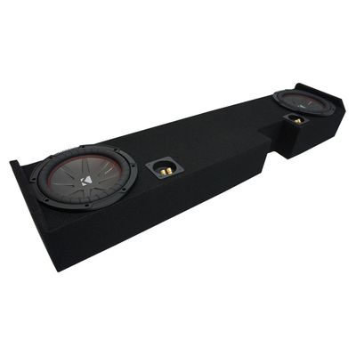 American Sound Connection 2X10FORD-EXCAB-01-08 Compatible with Ford F250 F350 Ext Super Cab Truck 01-14 Dual 10" Subwoofer Box Enclosure and 43CWR102 10" CompR CWR10 Series Sub 400W RMS 2 Ohm DVC