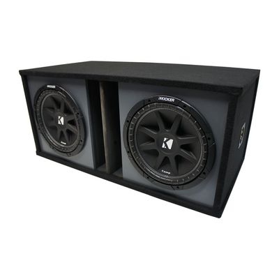 American Sound Connection Bundle 43C104 Compatible with Chevy Silverado Ext Cab Truck 2007-2013 10" Comp C10 Series Sub, 46CXA8001T 1600W Peak Sub Amp and GM2X10-EX07 Sub Box Dual
