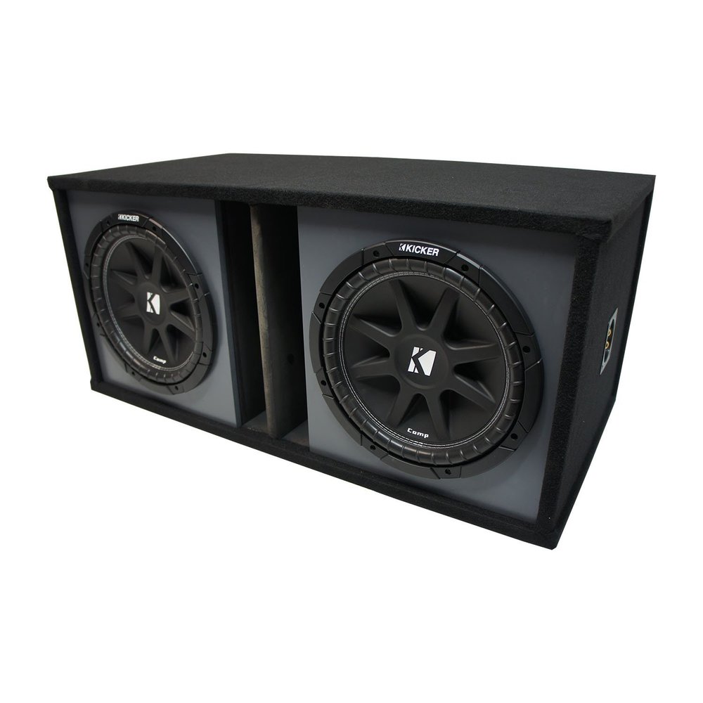 American Sound Connection Bundle 43C104 Compatible with Chevy Silverado Ext Cab Truck 2007-2013 10" Comp C10 Series Sub, 46CXA8001T 1600W Peak Sub Amp and GM2X10-EX07 Sub Box Dual