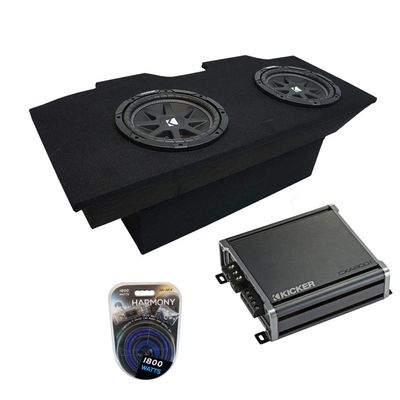 Harmony Audio Compatible with 1993-2002 Chevy Camaro Coupe Kicker Bundle Comp C12 Dual 12" Sub Box Enclosure Package & CXA800.1 Amp