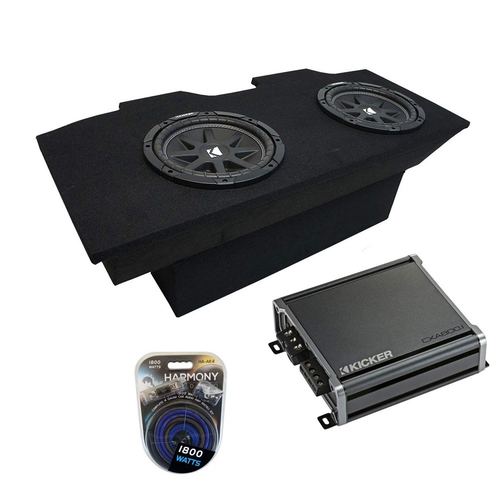 Harmony Audio Compatible with 1993-2002 Chevy Camaro Coupe Kicker Bundle Comp C12 Dual 12" Sub Box Enclosure Package & CXA800.1 Amp