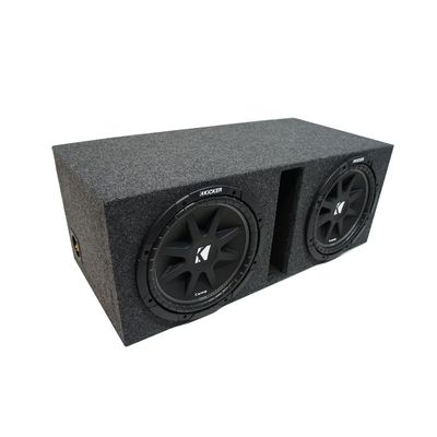 American Sound Connection Bundle with Kicker 15" Subwoofer Comp C15 2 Ohm and Dual Sub Box Universal Vented Port Enclosure