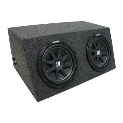 American Sound Connection 215H Car Audio Dual 15" Sealed Salnted Hatchback Stereo Sub Box and 43C154 15" Comp C15 Series Sub 300W RMS 4 Ohm SVC Subwoofer