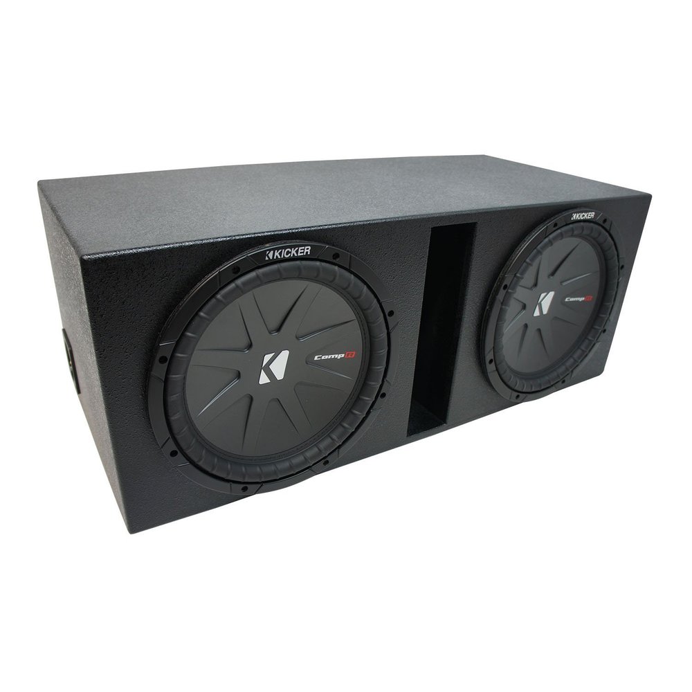 American Sound Connection 43CWR102 10" CompR CWR10 Series 400W RMS 2 Ohm Subwoofer and RL210V Universal Dual 10" Vented Sub Box Enclosure