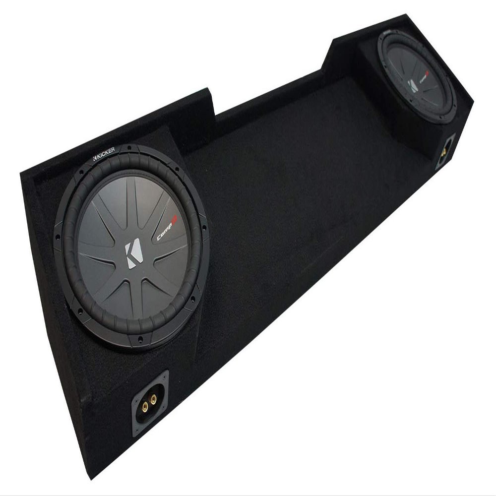 American Sound Connection Compatible with 1988-1998 Chevy CK Silverado Ext Truck Kicker CompR CWR10 Dual 10" Sub Box Enclosure - Final 2 Ohm
