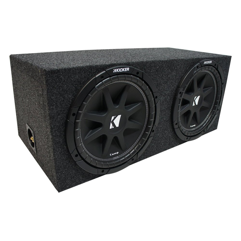 American Sound Connection Bundle 43C124 12" C12 Series 150W RMS 4-Ohm Subwoofer and RF212H Car Audio Dual 12" Sealed Rear Angle Sub Box Enclosure