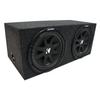 American Sound Connection Bundle 43C124 12" C12 Series 150W RMS 4-Ohm Subwoofer and RF212H Car Audio Dual 12" Sealed Rear Angle Sub Box Enclosure view 1