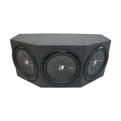 American Sound Connection 43CWR102 Universal 400W RMS 2 Ohm 10" Subwoofer and 310H Triple 10" Sealed Sub Box Enclosure