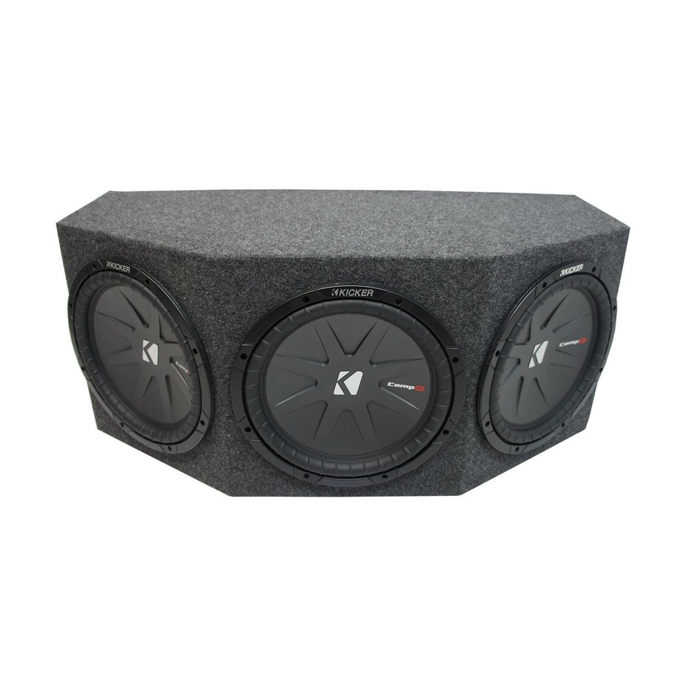 American Sound Connection 43CWR102 Universal 400W RMS 2 Ohm 10" Subwoofer and 310H Triple 10" Sealed Sub Box Enclosure
