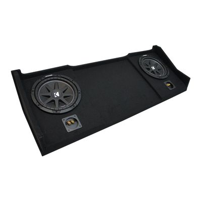 American Sound Connection Compatible with 1994-2001 Dodge Ram Ext Club Quad Truck Kicker Comp C10 Dual 10" Sub Box Enclosure - Final 2 Ohm