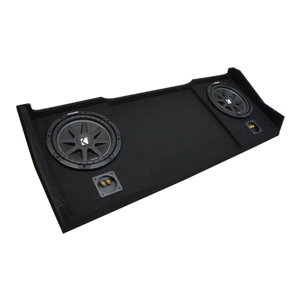 American Sound Connection Compatible with 1994-2001 Dodge Ram Ext Club Quad Truck Kicker Comp C10 Dual 10" Sub Box Enclosure - Final 2 Ohm