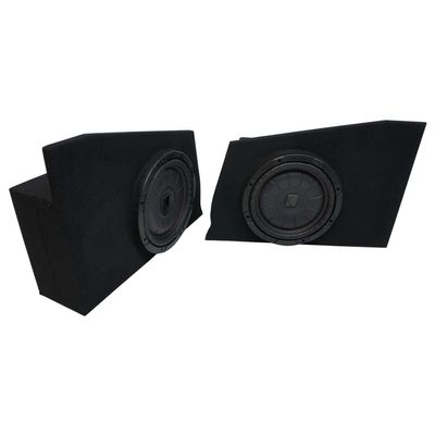 American Sound Connection Compatible with 2010-2015 Chevy Camaro Coupe Rear Side Kicker CompVT CVT10 Dual 10" Sub Box Enclosure - Final 2 Ohm