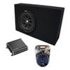 Harmony Audio Kicker 43C104 10" Comp C10 Series Subwoofer, 46CXA4001 Class D Mono 800W Peak Sub Amplifier and PORTCK110 Single Sub Box Enclosure view 1