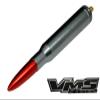 VMS RACING 50 Cal Caliber GUNMETAL RED TIP BULLET ANTENNA Heavy Gauge Billet Aluminum Short Compatible with HARLEY DAVIDSON Road King Glide Electra Street Glide Touring Models with TOUR PAK (ONLY) view 2