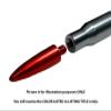 VMS RACING 50 Cal Caliber GUNMETAL RED TIP BULLET ANTENNA Heavy Gauge Billet Aluminum Short Compatible with HARLEY DAVIDSON Road King Glide Electra Street Glide Touring Models with TOUR PAK (ONLY) view 3