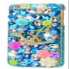 STENES Bling Phone Case Compatible with iPod Touch (6th Generation) Case - Luxurious Crystal 3D Handmade Sparkle Diamond Rhinestone Clear Cover - Rose Flowers Big Anchors/Blue view 1