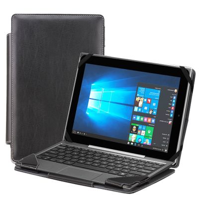 Navitech Black Faux Leather Detachable Folio Case Cover Sleeve Compatible with The Acer Aspire Switch 10 V SW5-014P