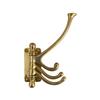 The King's Bay Three Arm Swivel Coat Hook in Polished Brass view 1