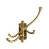 The King's Bay Three Arm Swivel Coat Hook in Polished Brass view 2