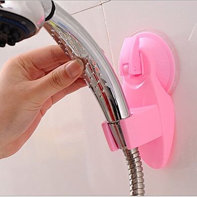 Home Bathroom Vacuum Holder Wall Suction Cup Wall Mount Adjustable Shower Head Holder