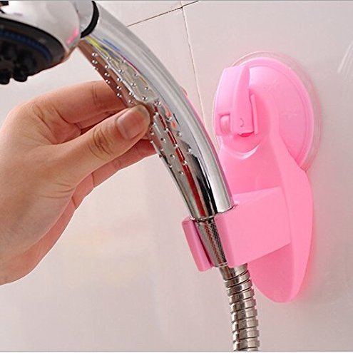 Home Bathroom Vacuum Holder Wall Suction Cup Wall Mount Adjustable Shower Head Holder