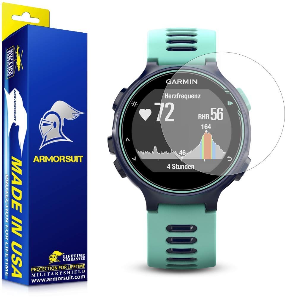 ArmorSuit Garmin Forerunner 735XT Anti-Glare Screen Protector (2 Pack) Full Coverage MilitaryShield Screen Protector compatible with Garmin Forerunner 735XT - Matte Anti Bubble Film