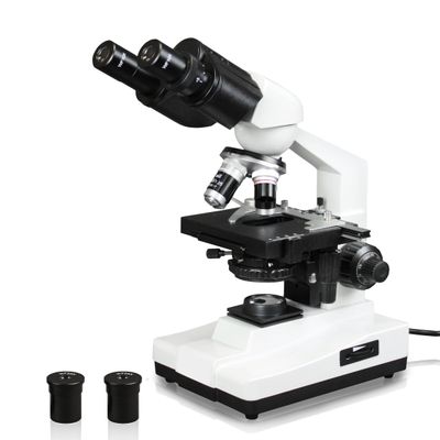 Vision Scientific VME0007B-100-LD Binocular Compound Microscope, 10x WF Eyepieces, 40x1000x Magnification, LED Illumination, Coaxial Coarse & Fine Focus, 1.25 N.A. Abbe Condenser