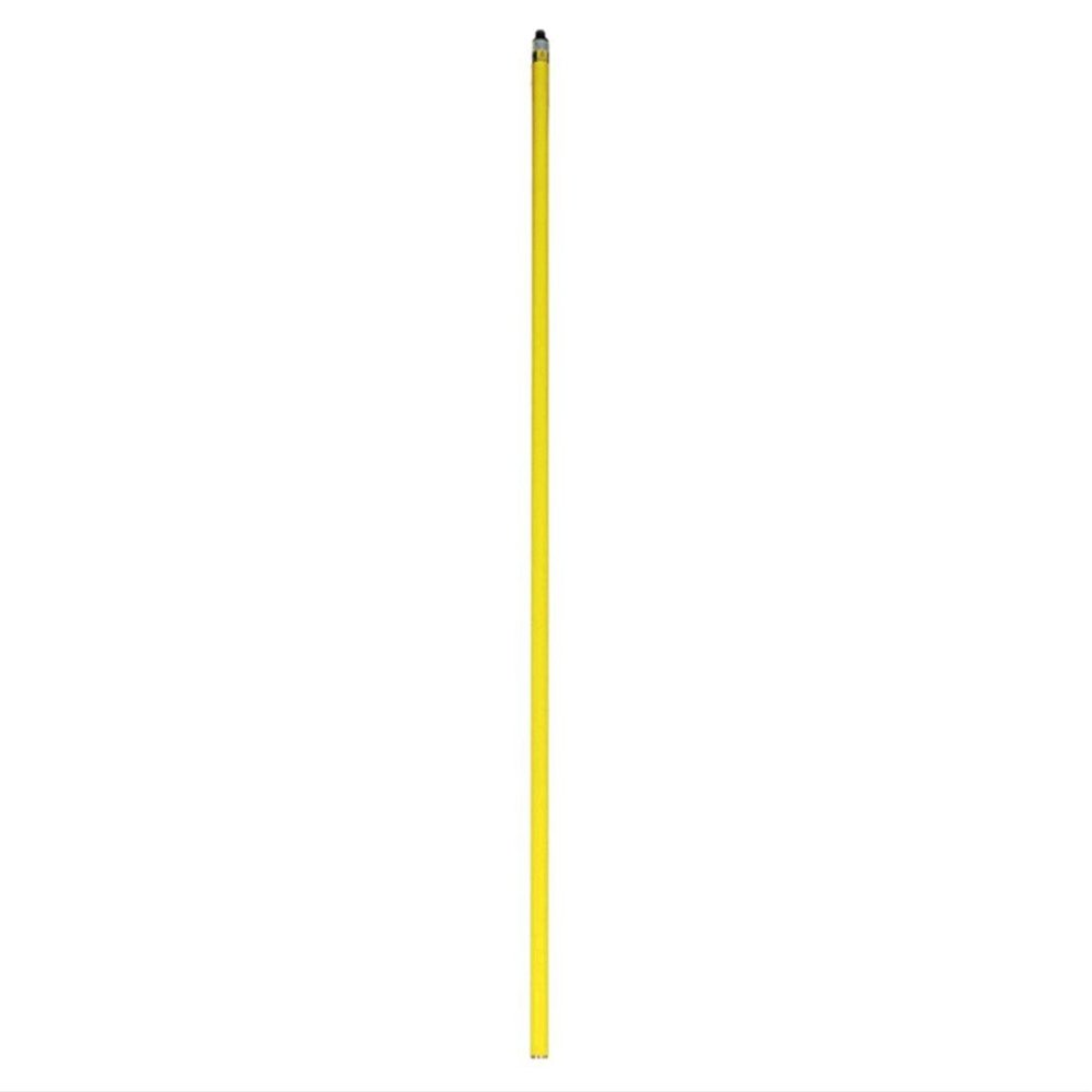 AdirPro Flourescent Yellow 4' Aluminum Extension Pole 1" OD for Prism Pole - Telescopic Extension Antenna Pole with Sturdy Lightweight, Male & Female Threads