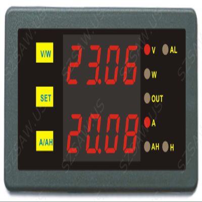AILI Programmable Digital Dual Display 90V 250A Combo Meter Voltage Amp Power Ah Hour Meter Test Blue