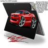 2010 Camaro RS Red - Decal Style Vinyl Skin fits Microsoft Surface Pro 4 (Surface NOT Included) view 2