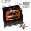 2010 Chevy Camaro Orange - White Stripes on Black - Decal Style Vinyl Skin fits Microsoft Surface Pro 4 (Surface NOT Included) view 3