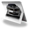 2010 Chevy Camaro Silver - Black Stripes - Decal Style Vinyl Skin fits Microsoft Surface Pro 4 (Surface NOT Included) view 1